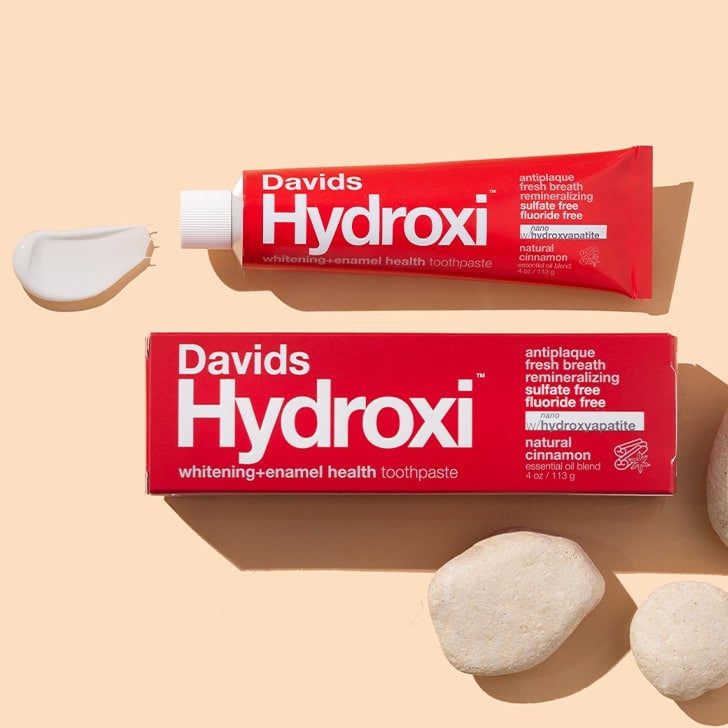 Davids | Hydroxi Toothpaste Cinnamon | Styled image with swatch