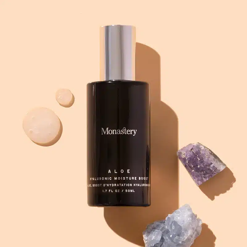Monastery Aloe Hyaluronic Moisture Boost against a beige background