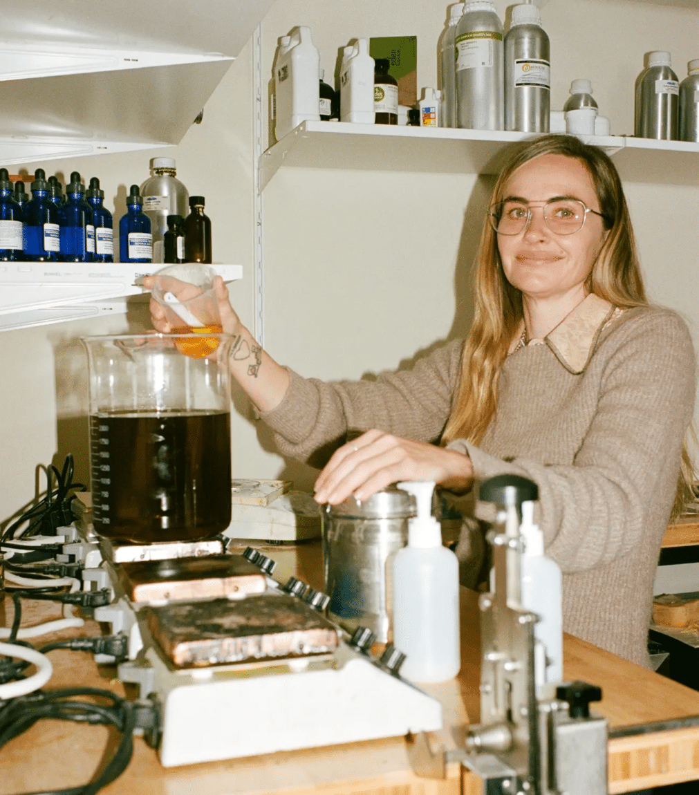 A picture of Athena Hewett in her lab