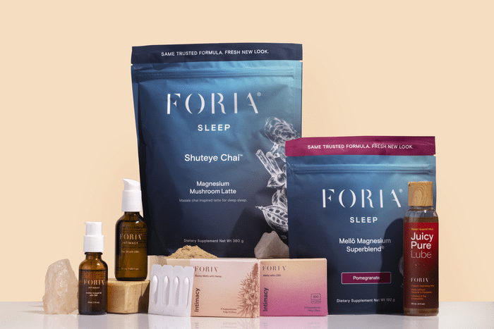 Collection of Foria products at Beauty Heroes, including Foria Sleep supplements, cbd oils, and melts