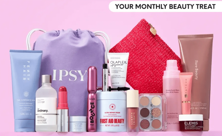a selection of  products that can be found in IPSY beauty box