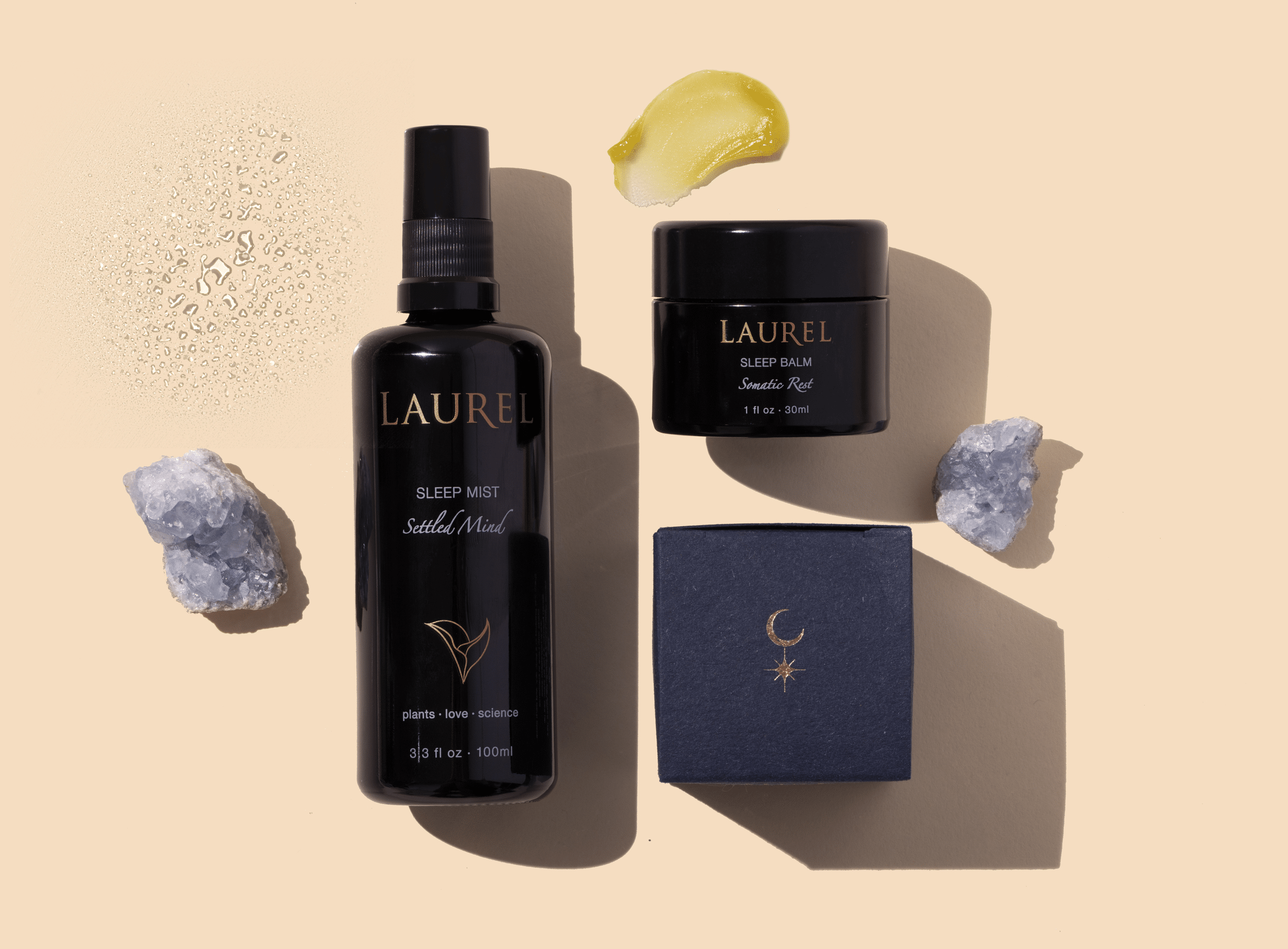 Sleep Mist: Settled Mind and Sleep Balm: Somatic Rest from the Laurel Sleep collection